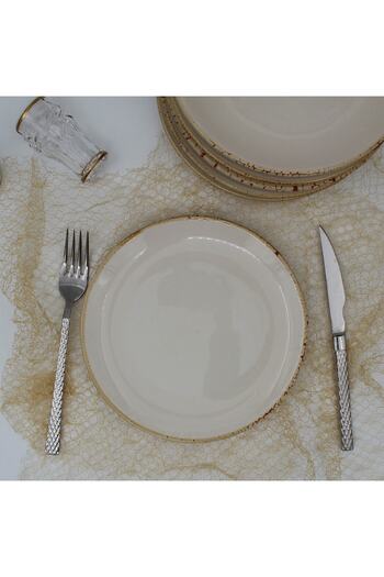 Arna Porselen Arna 20 Cm Cake Plate 6 Pieces - Cappuccino