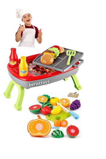 berattoys Kesilebilen Meyve Sebze Ve Oyuncak Mangal Barbekü Set