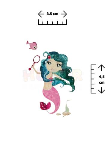 Huzur Party Store Deniz Kızı 9 Adet Geçici Çocuk Dövmesi Doğum Günü Parti Renkli Tattoo Dövme Little Mermaid Konsepti