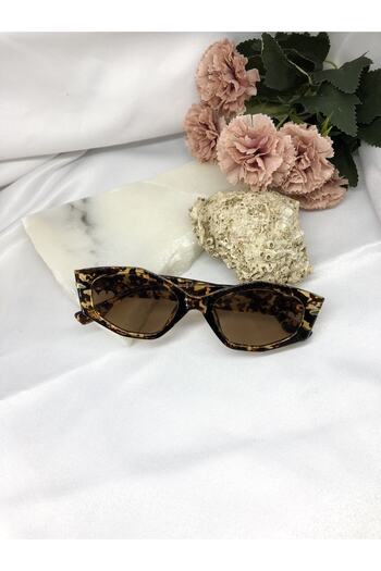 Di Caprio Vado Cat Eye Vintage Leopard Women's Sunglasses