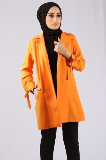 HAKKE Sleeve Eyelet Binding Jacket