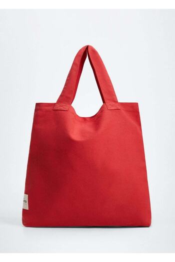 MANGO Woman Cotton Shopper Bag