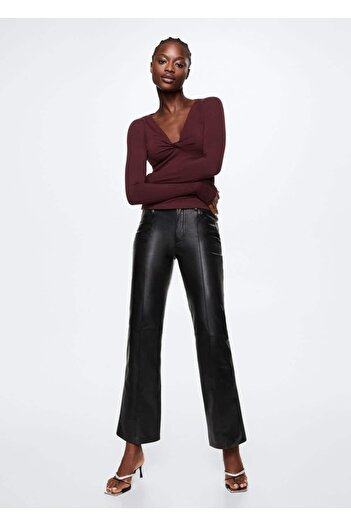 MANGO Woman Knot Detailed T-Shirt