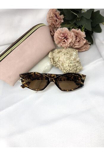 Di Caprio Vado Cat Eye Vintage Leopard Women's Sunglasses