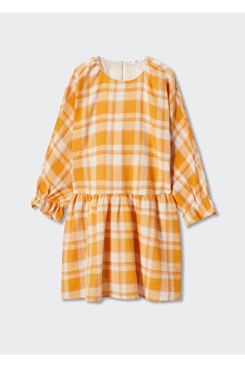 MANGO Woman Kareli Pamuklu Elbise