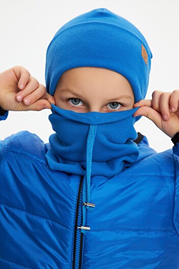 Babygiz Erkek Bebek Çocuk Trend Style Şapka Bere Boyunluk Takım Rahat %100 Pamuklu Kaşkorse