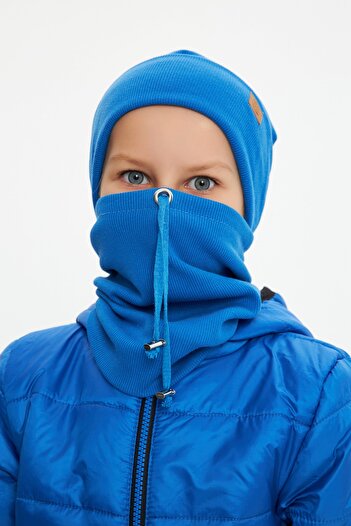Babygiz Erkek Bebek Çocuk Trend Style Şapka Bere Boyunluk Takım Rahat %100 Pamuklu Kaşkorse