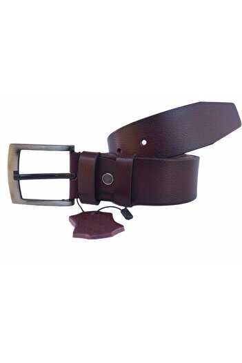 GoDeri Ζώνη τζιν από γνήσιο δέρμα Claret Red 4,5 cm=dk-0019