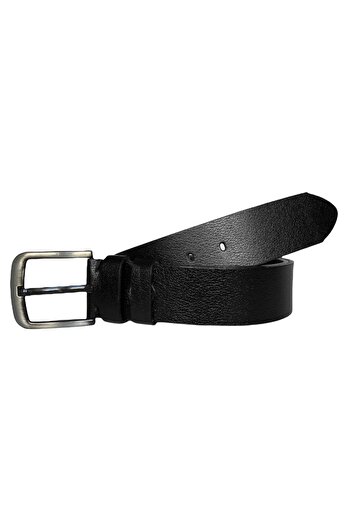 GoDeri Μαύρο τζιν από 100% γνήσιο δέρμα πλάτους 4,5 cm - Αθλητική ζώνη = Go-Go-Jeans