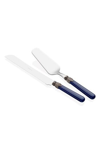 RİVADOSSİ SANDRO Rivadossi Classic Navy Blue Cake Serving Set