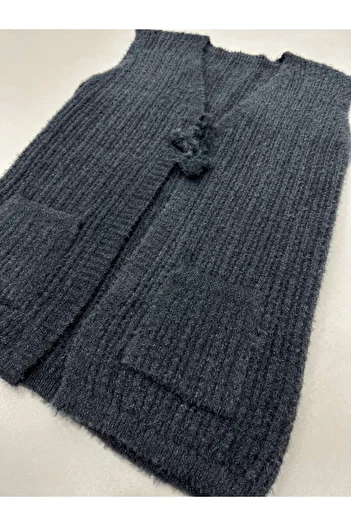 AYHANHOME Soft Knitted Women's Vest with Pockets