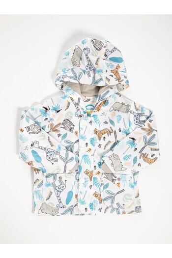 Melomio Baby Kids Seasonal Waterproof Children's Raincoat Combed Cotton Lined Snap Fasteners
