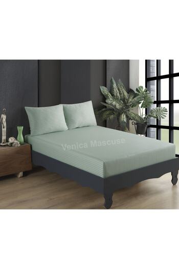 VENICA MASCUSE Double Cotton Satin Sheet Set - Elastic