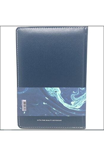 Gıpta Modelist Ip Dkş Notebook cu capac din piele 160 Yp Necăptușit simplu 1605 Bleumarin