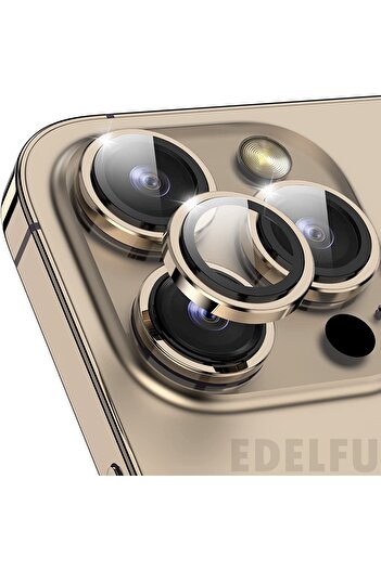 EDELFU iPhone 14 Pro Max / 14 Pro Camera Lens Protector Shockproof Scratch Resistant Camera Protection (Set of 3)