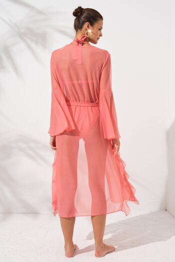 Pierre Cardin Waist Tied Dress Pareo Nectarine 231804
