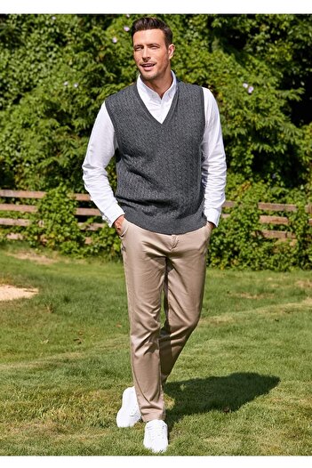 youknitwear you Лаунж чоловічий трикотажний светр Suveter