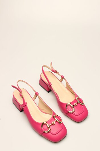 ROVIGO Fuchsia Skin Buckle Women's Heels