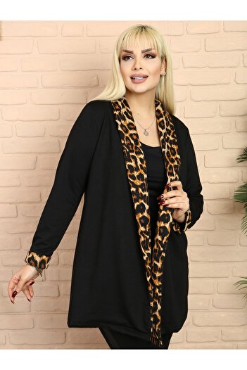 LİKRA Women's Large Size Garni Detail Style Cut Two Thread Jacket