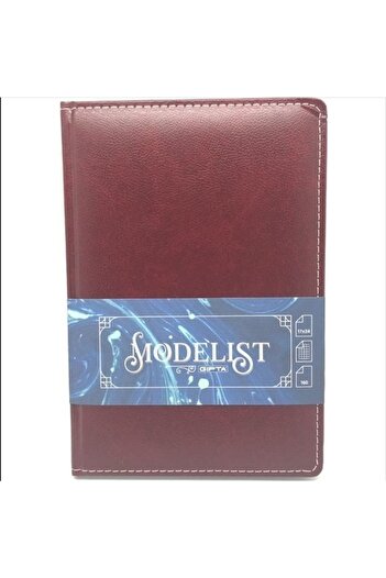 Gıpta Modelist Ip Dkş Leather Cover Notebook 160 Yp Unlined Plain 1605 Claret Red
