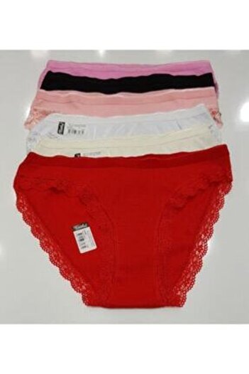 Tutku Kadın Renkli Bikini Külot Asorti Külot 6 'li Paket