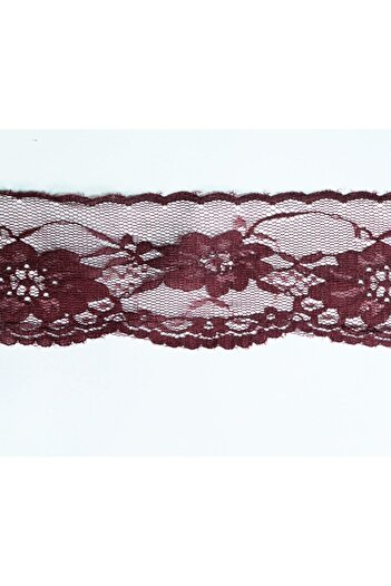 tuhafiyecimiz 5cm Dark Rose Dried Nylon Lace 5 Meter Ball - (730)