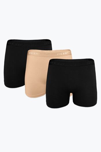 Dondeza Women's Boxer Black Skin 3 Pack 5005