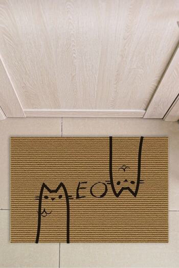 Decovetro Cat Patterned Door Carpet Mat