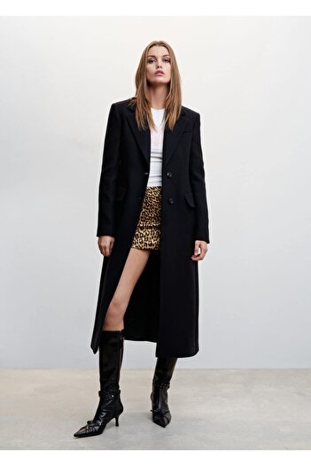 MANGO Woman Satin Leopard Patterned Skirt