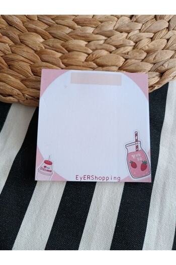 EyER Shoping Various Figures Patterned Memopad Notepad Memo Pad Check Pluck Notebook Pink