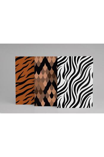 Siyer Yayınları طقم دفتر ملاحظات مكون من 3 قطع بتصميم حمار وحشي - مقاس A5 - مخطط - 13x21 سم - 64 صفحة