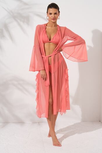 Pierre Cardin Waist Tied Dress Pareo Nectarine 231804