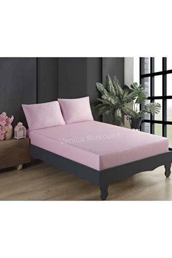 VENICA MASCUSE Double Cotton Satin Sheet Set - Elastic