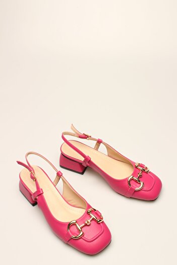 ROVIGO Fuchsia Skin Buckle Women's Heels