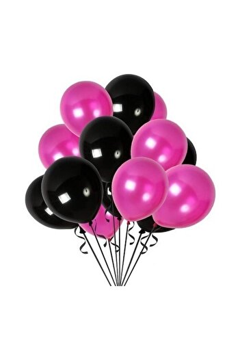 kullanatparti 30 Pink Black Black Pink Balloon Concept and Balloon Chain