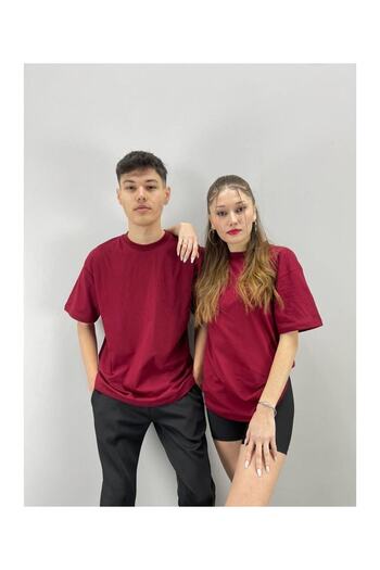 Black Sokak Blacksokak uniszex póló, Claret Red, szuper nyomtatott szerető páros 2 darabos szett