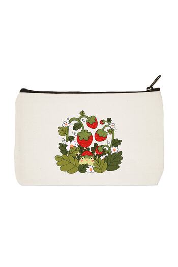 designedfy Сумка для косметики з принтом Strawberry Frog