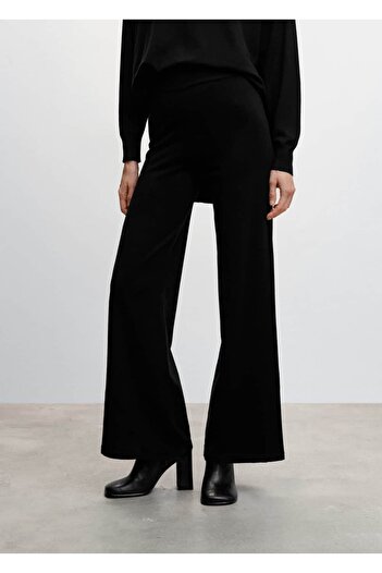 MANGO Woman Knitwear Wideleg Trousers