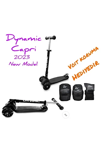 Dynamic Capri Foldable Scooter with Lighted Wheels + Voit Protection Set