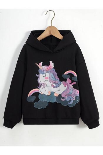 Machetta Φούτερ για κορίτσια με κουκούλα με μοτίβο Unicorn