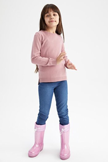 DeFacto Girl's Crew Neck Extra Soft Sweater