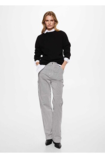 MANGO Woman Cargo Jean Pants with Pockets