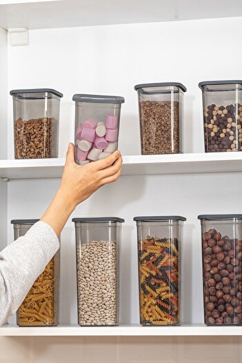 Turnberry 12 Pieces 24 Pieces 1300ml Rectangular Dry Pulses and Food Storage Container Set with Vacuum Lid