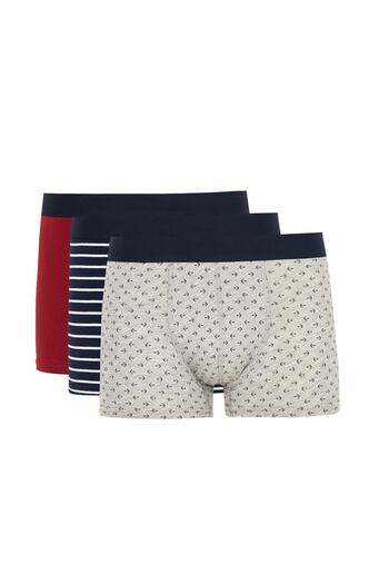 DeFacto Flexible Fabric Standard Mold 3-Piece Boxer