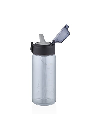 Vagonlife 450 ml Mini Size Transparent Body Tritan Water Bottle with Straw (cannot be bitten)