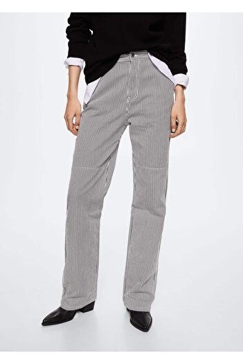 MANGO Woman Cargo Jean Pants with Pockets