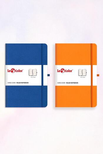 Le Color Set de 2 caiete Rec Note 13x21 Albastru&portocaliu