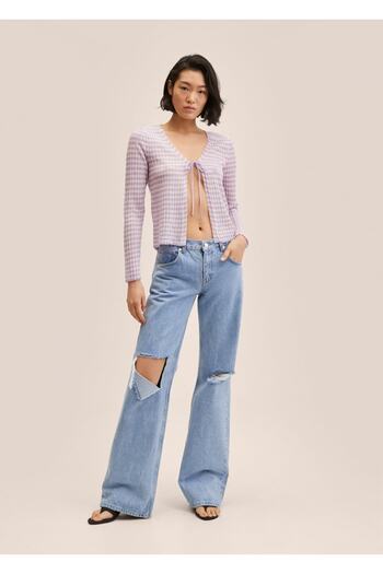 MANGO Woman Short Knitted Cardigan