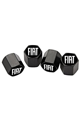 GARDENAUTO New Fiat Stainless Steel Valve Cap 4 Pieces