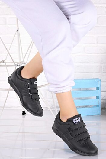 Jump 26835 Unisex Black Velcro Orthopedic Daily Walking Sports Shoes